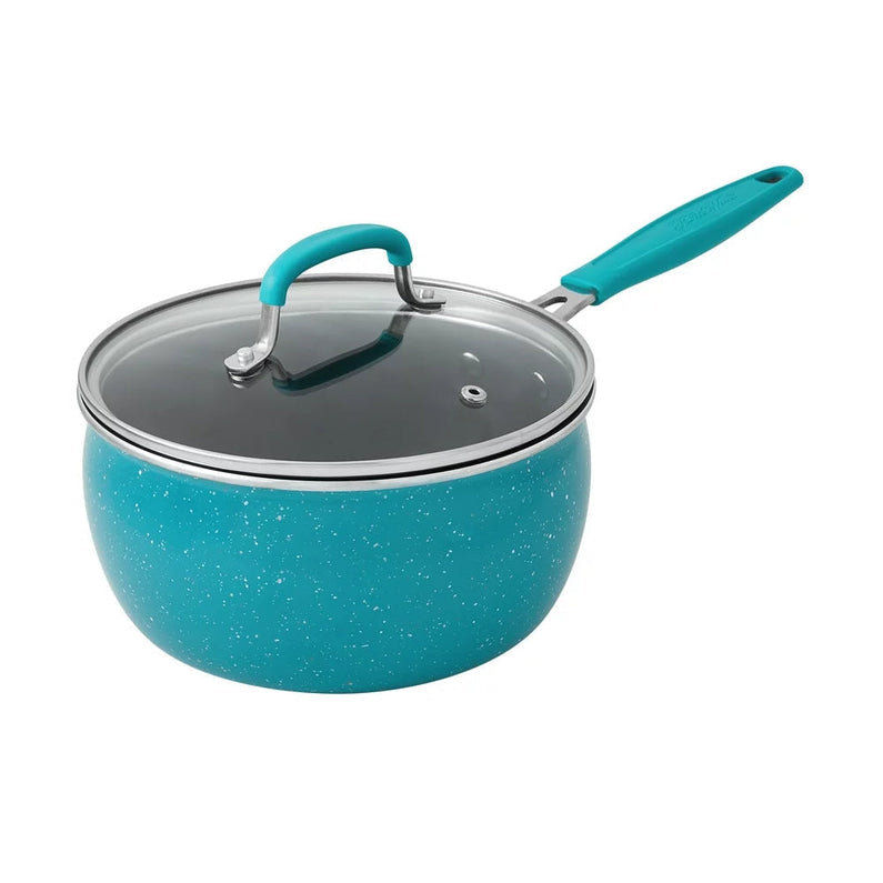The Pioneer Woman Brilliant Blooms 38-Piece Cookware Set, Teal Complete Kitchen Solution with Floral Design