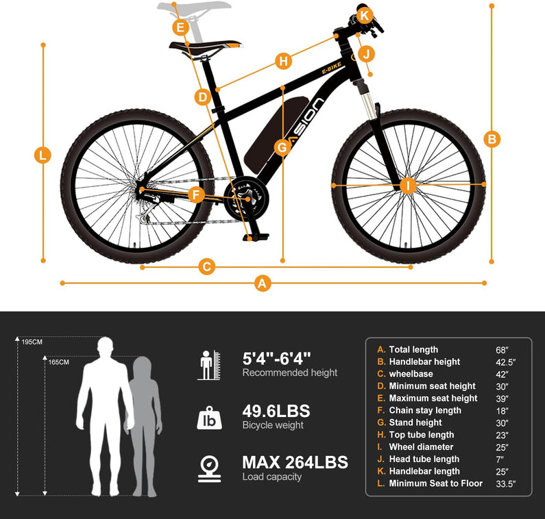Eb5 Electric Bike 500W Motor 40Miles 20Mph
