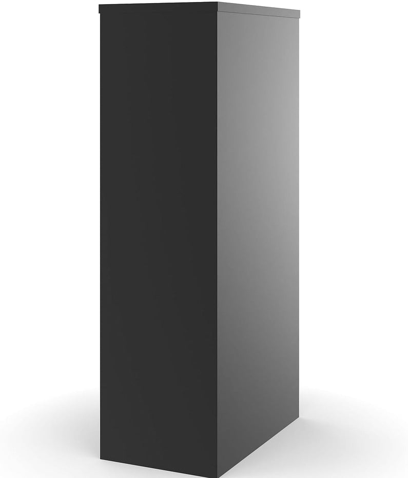 STAPLES 4-Drawer File Cabinet, Lockable, Black, 25"D x 15"W