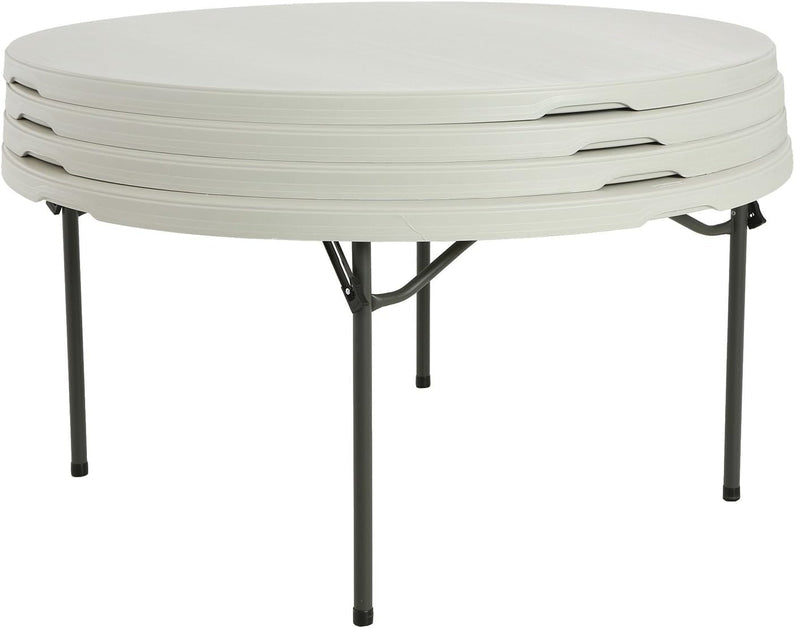 Lifetime 5' Round Folding Table (4 Pack), Commercial Grade, White