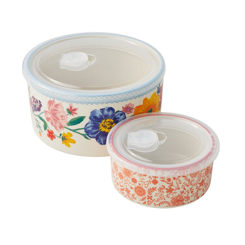 The Pioneer Woman Brilliant Blooms 38-Piece Cookware Set, Teal Complete Kitchen Solution with Floral Design