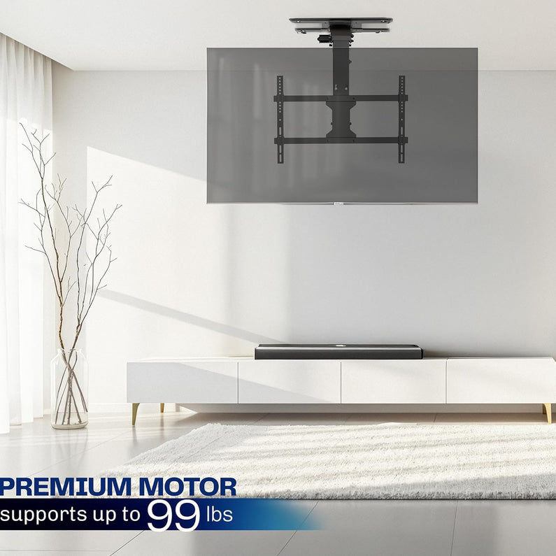 VIVO Electric Ceiling TV Mount, 37 70", Motorized, App Control, Black