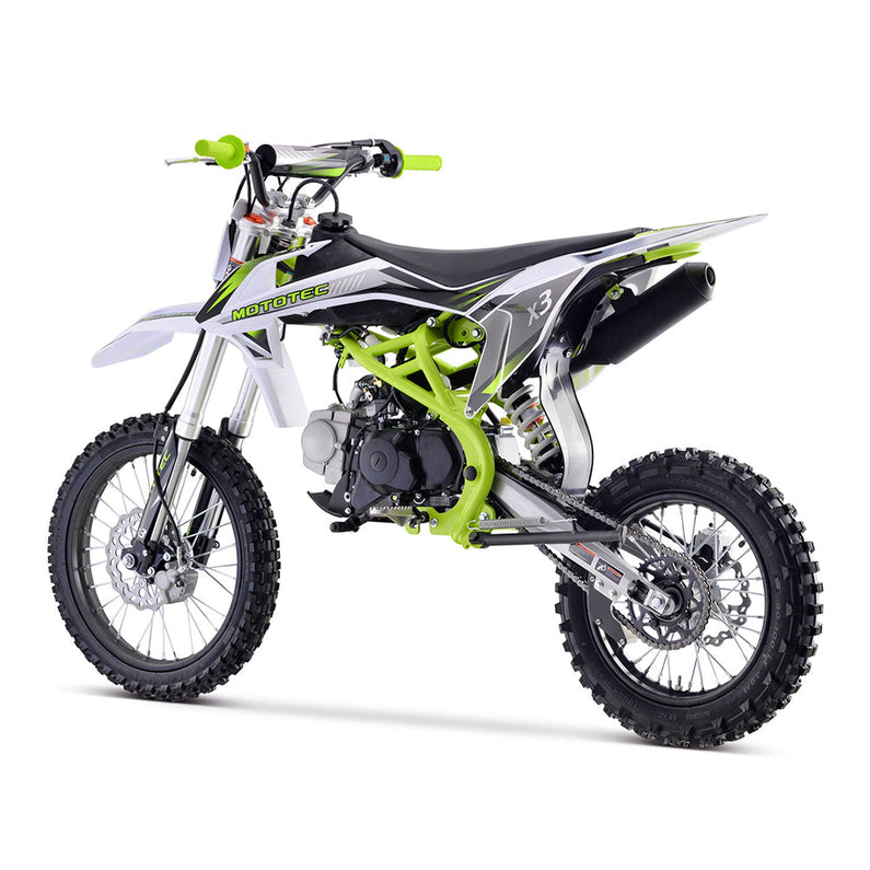 MOTOTEC X3 125CC 4-Stroke Green Gas-Powered Dirt Bike (95731462)