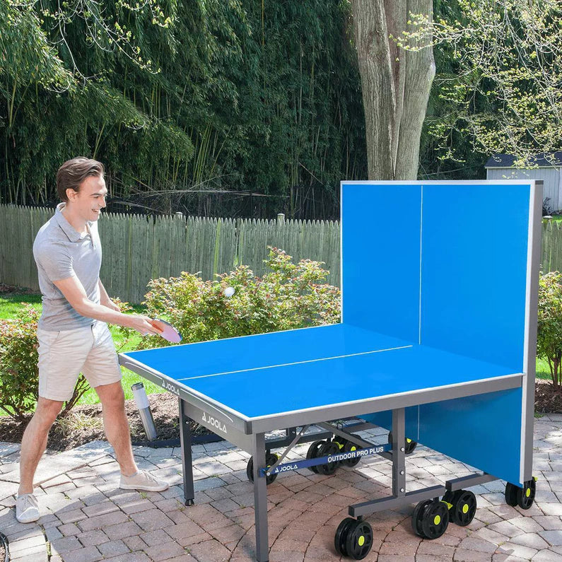 JOOLA Nova Pro Plus Outdoor Table Tennis Table with Weatherproof Net, 9 x 5 ft, Foldable, Aluminum Surface