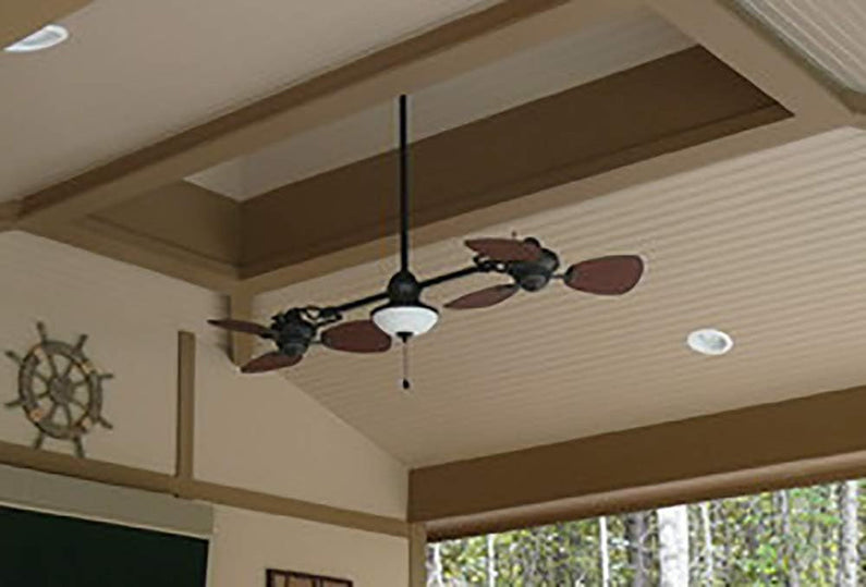 Harbor Breeze Twin Breeze II 74" Outdoor Ceiling Fan, Bronze