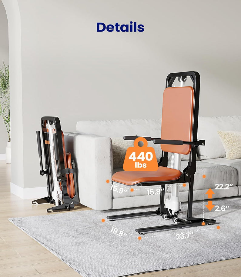 MAIDeSITe Electric Floor Lift, 440lbs Capacity, Elderly Assist