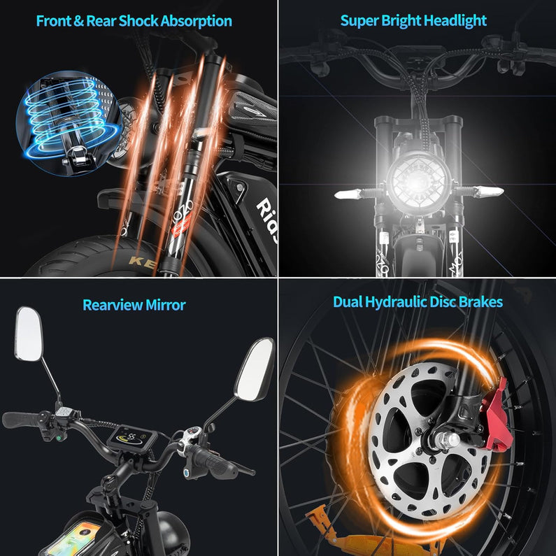 Electric Bike for Adults, 1000/2000W, 25-37Mph