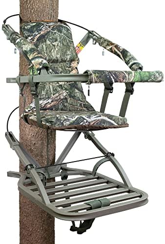 Summit Viper SD Climbing Treestand – Lightweight Aluminum, Foam Padded Seat, 300 lbs Capacity, Includes Safety Harness