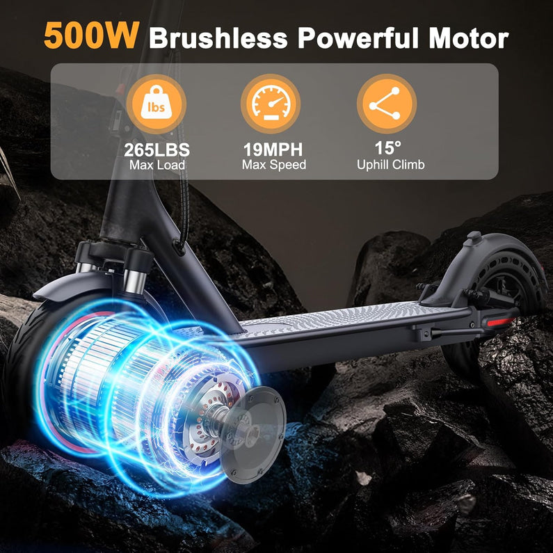 Electric Scooter - 350W/500W Motor, 22 Mph Top Speed