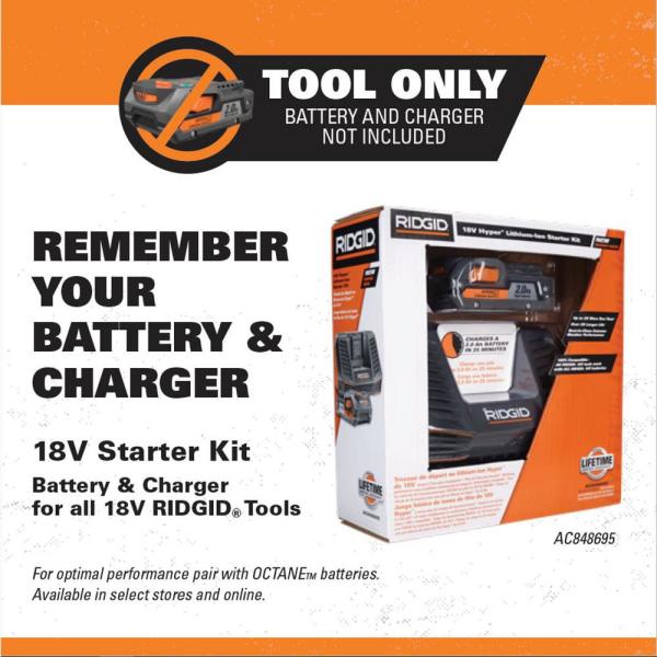 RIDGID 18-Volt OCTANE Cordless Brushless 1 in. SDS-Plus Rotary Hammer (Tool Only) R86711B