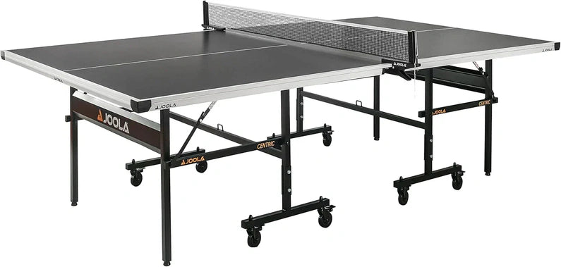 Inside Professional MDF Indoor Ping Pong Table with Quick Clamp Table Tennis Net and Post Set - 10 Minute Easy Assembly - Tournament Quality - Foldable with Single Player Playback Mode