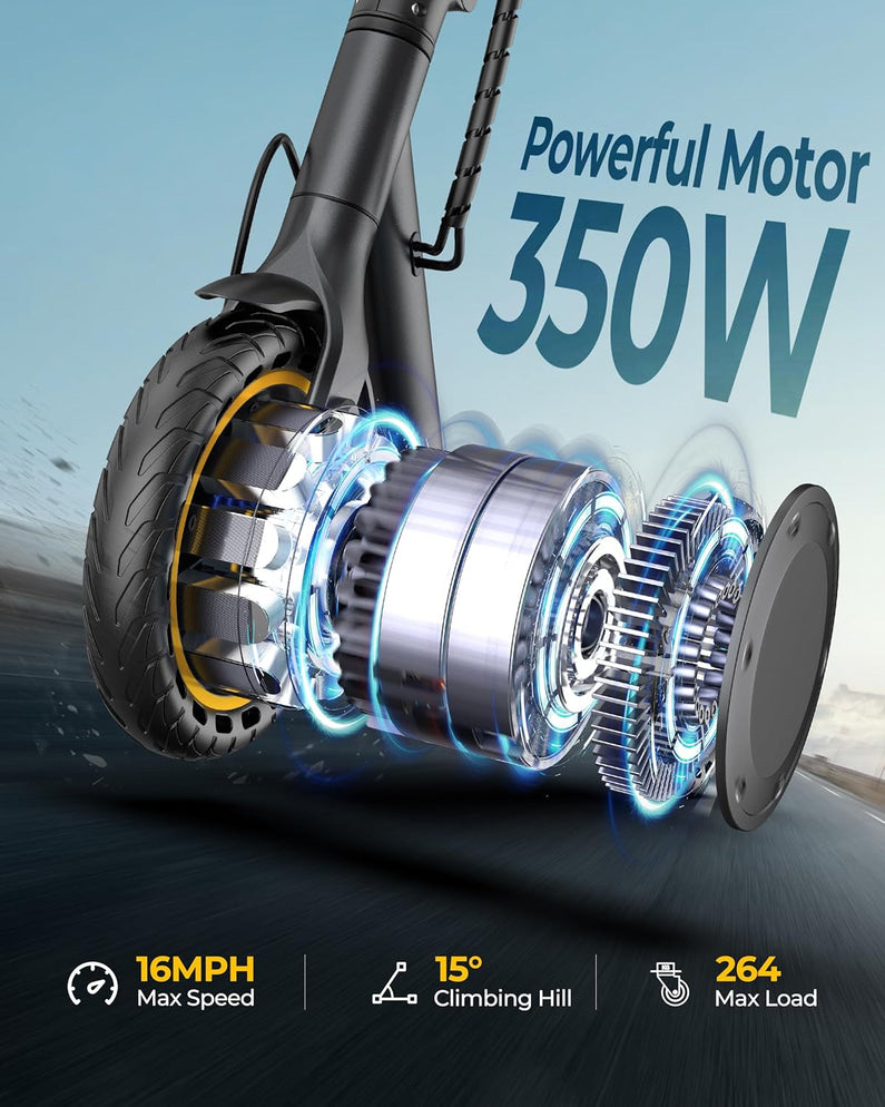 Electric Scooter - 350W/500W Motor, 22 Mph Top Speed