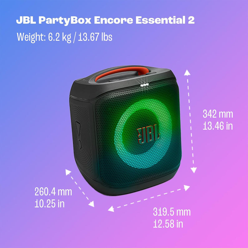 PartyBox Encore Essential 2, Portable Speaker, 15H Playtime, IPX4