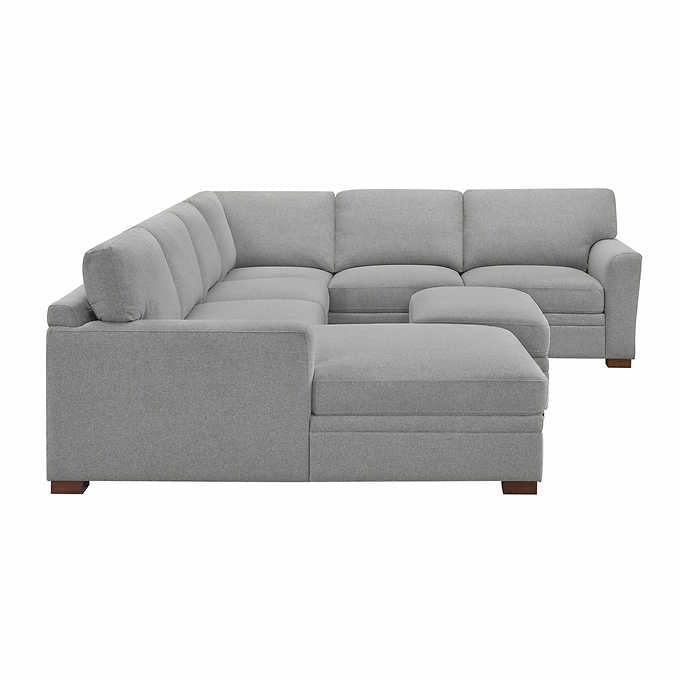 Thomasville Langdon Fabric Sectional with Storage Ottoman