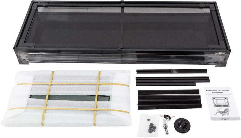 REPTI ZOO 67 Gallon Reptile Terrarium, Sliding Glass Doors, 48"x18"x18"