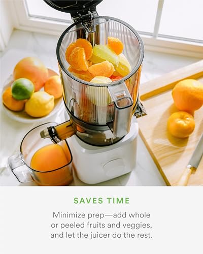Nama J2 Cold Press Juicer Self Feeding for Hands Free Operation with Wide Mouth Hopper for Whole Recipe Loading, Zero Waste Masticating Juicer For More Juice, Less Pulp Easy Cleanup & Assembly: Home & Kitchen